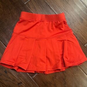 Vibrant Red Kids Skort